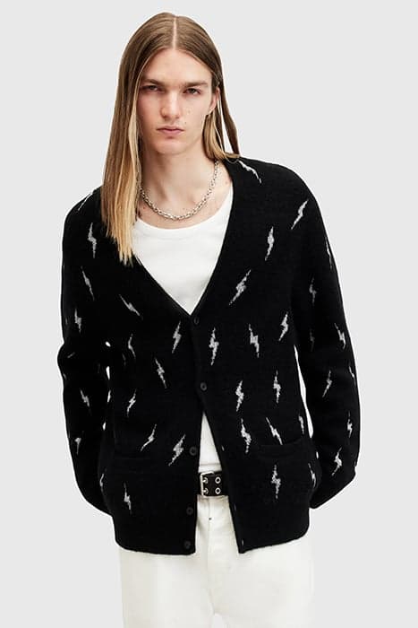 ZAP CARDIGAN BLACK by AllSaints