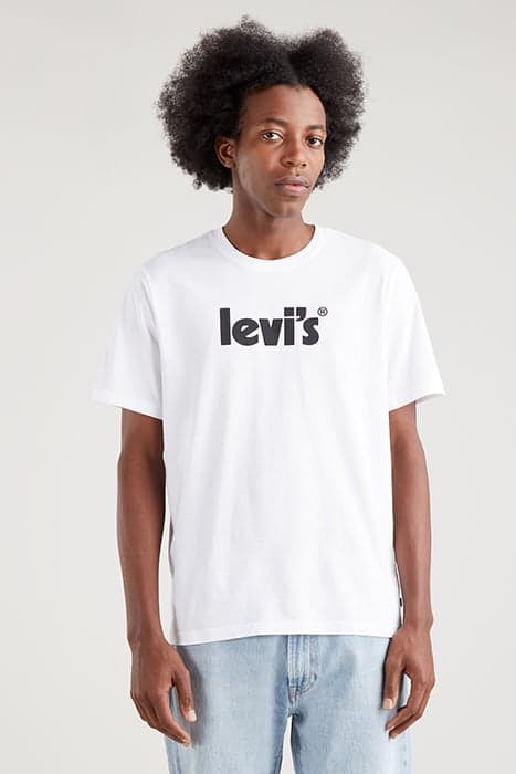 SS RELAXED FIT TEE POSTER LOGO WHITE GRA by Levi's