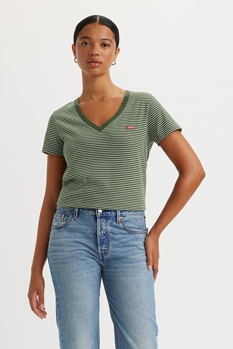 PERFECT VNECK ANNALISE STRIPE BLACK FORE by Levi's