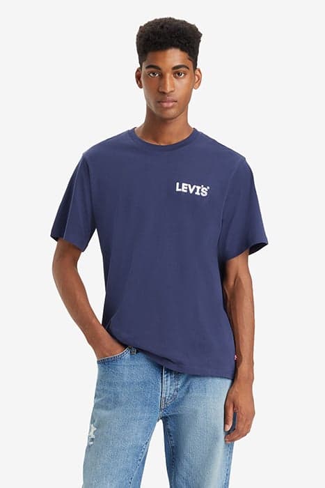 SS RELAXED FIT TEE LC HEADLINE LOGO NAVA by Levi's