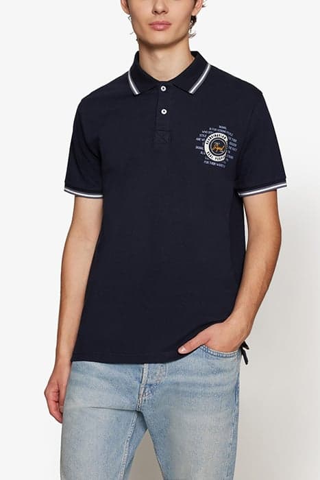 LUCASSI BADGE POLO DEEP MARINE by Signal