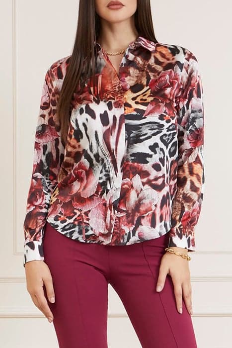 THE ICON BLOUSE PRIN LEOPARD ROSE PRINT by Marciano by Guess