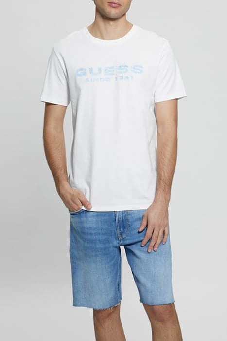 SS CN GUESS LOGO TEE PURE WHITE by GUESS ECO