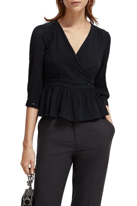 WRAP TOP BLACK by Scotch & Soda