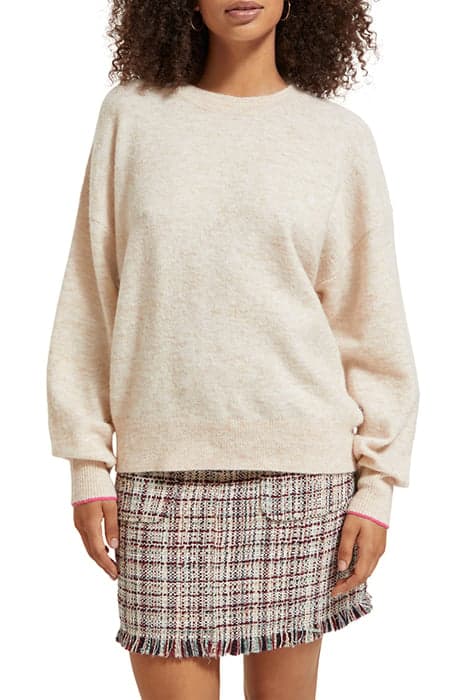 FUZZY CREW NECK PULLOVER SAND MELANGE by Scotch & Soda