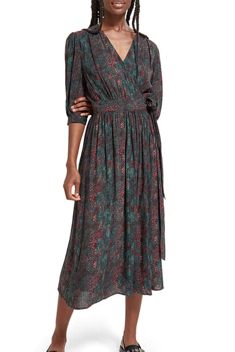 MIDI WRAP DRESS SNAKE by Scotch & Soda