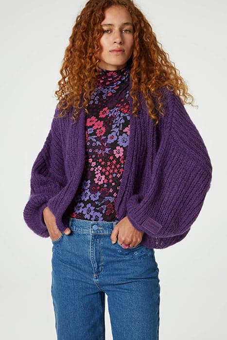 HARPER CARDIGAN EGGPLANT by Fabienne Chapot