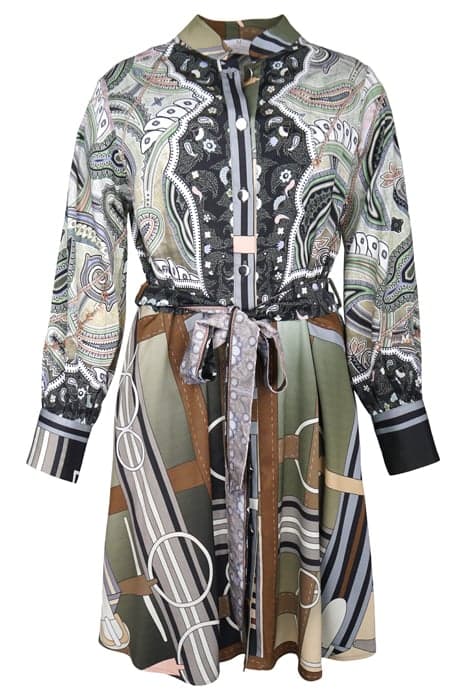 DRESS LOUVAIN GREEN EQUESTRIAN PAISLEY by Mucho Gusto