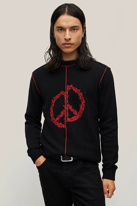 WYTHE LS BROKEN PEACE SIGN BLACK by John Varvatos