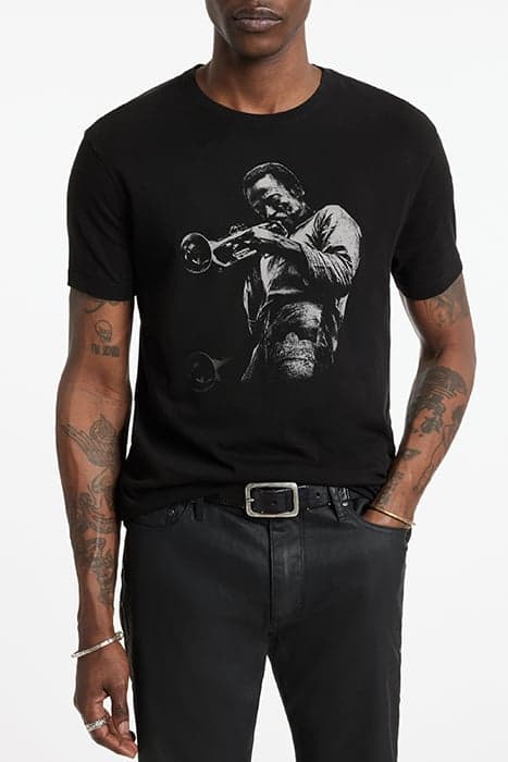 SS CREW TEE - MILES DAVIS BLACK by John Varvatos