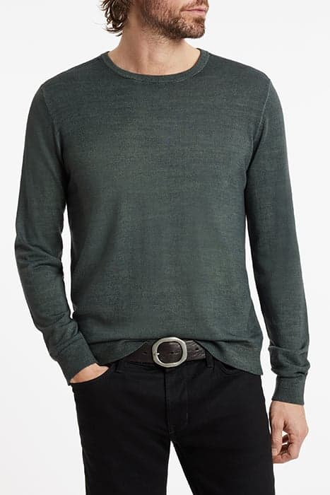 CHASE LS MAGIC WASH CREW DEEP OLIVE by John Varvatos