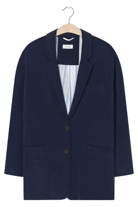 STRAIGHT MID-LENGTH BLAZER NAVY by American Vintage