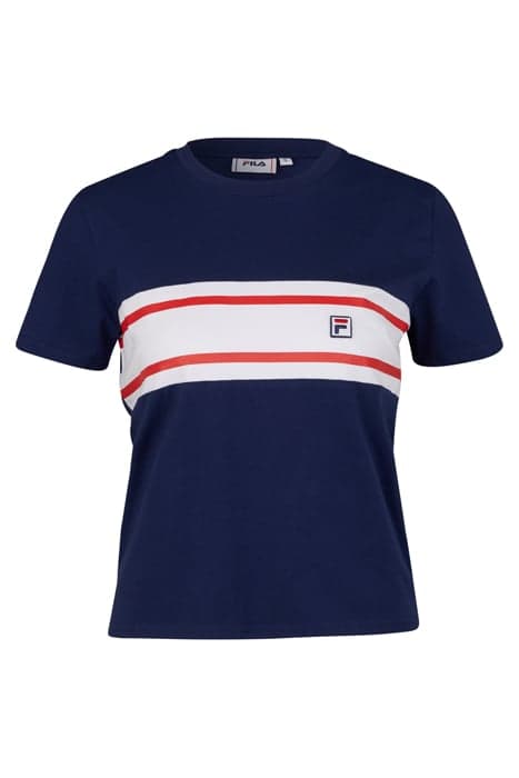 BULDAN CROPPED TEE MEDIEVAL BLUE-BRIGHT WHITE by FILA