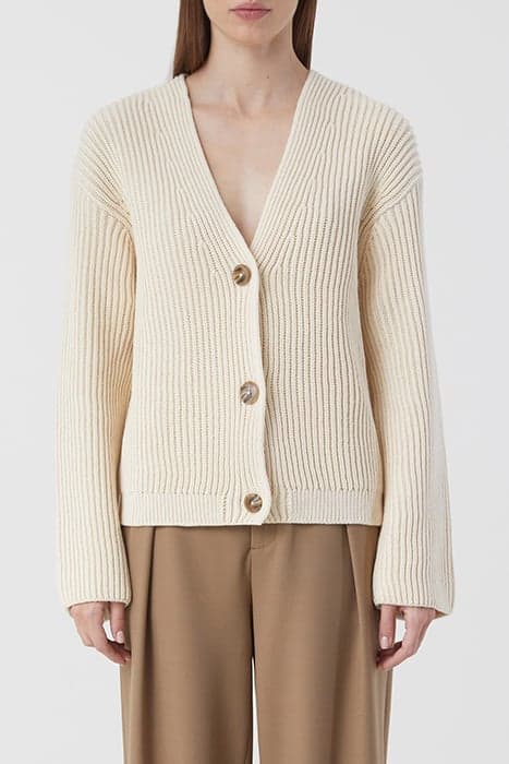 V CARDIGAN LONG SLEEVE KNITS IVORY by Closed