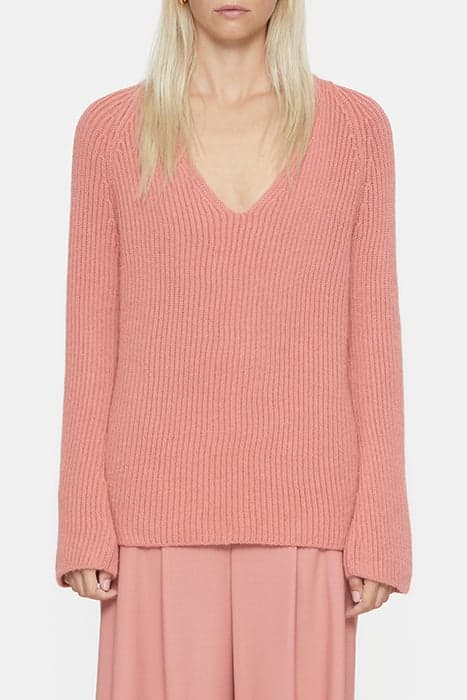 V NECK LONG SLEEVE KNITS ROSE DUST by Closed