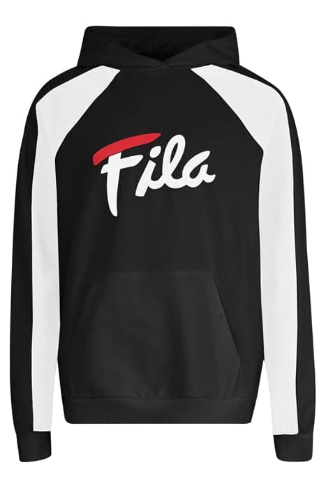 LINSENGERICHT BLOCKED HOODY BLACK-BRIGHT WHITE by FILA