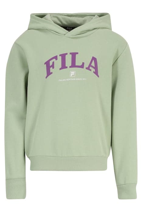 LANGGOENS GRAPHIC CROPPED HOODY SMOKE GREEN by FILA