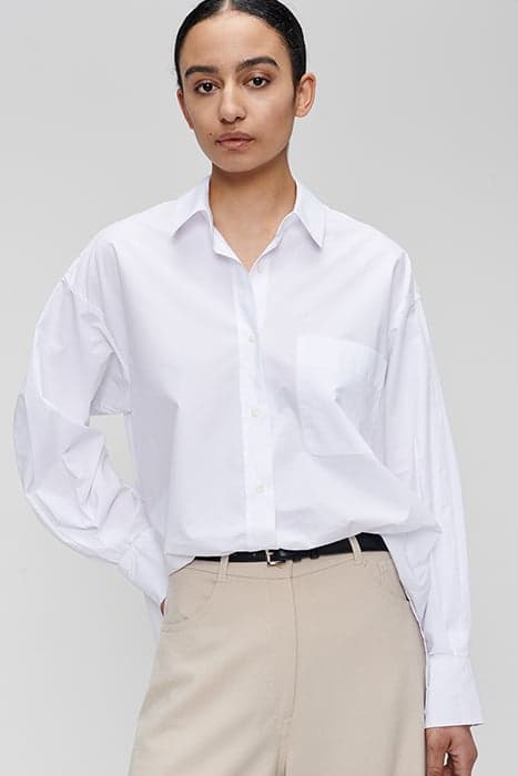 WIDE ORGANIC COTTON SHIRT WHITE by Zenggi