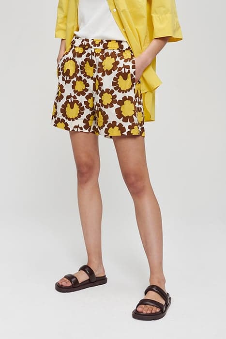 COTTON PRINTED SHORT YELLOW by Zenggi