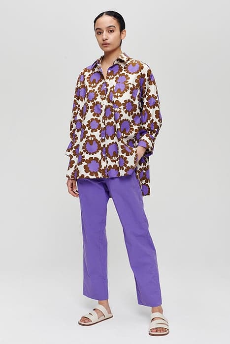 COTTON PRINTED SHIRT VIOLET by Zenggi