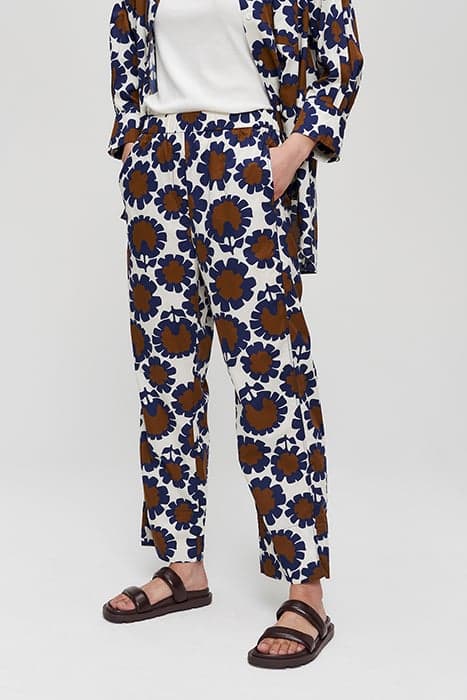 COTTON PRINTED PULL ON PANTS JAPAN BLUE by Zenggi