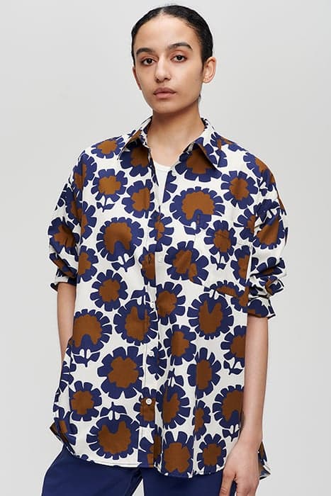 COTTON PRINTED SHIRT JAPAN BLUE by Zenggi