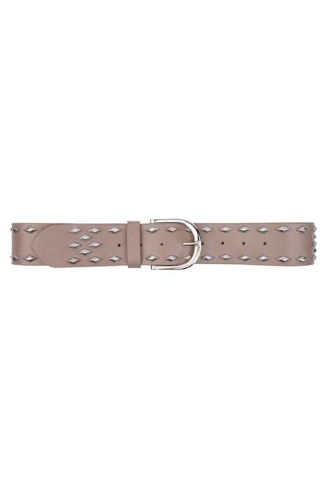 CINQUE LEATHER RIVET BELT PURE TAUPE by Dante6