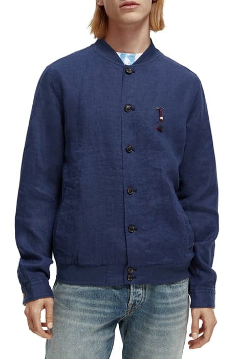 LINEN BLOUSON MARINE by Scotch & Soda