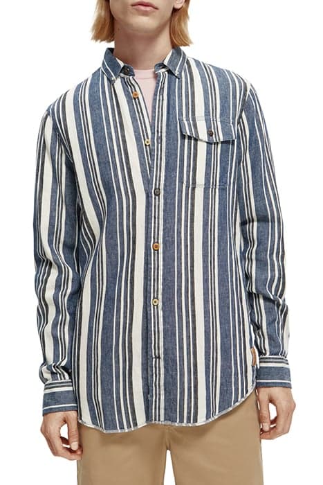 REGULAR-FIT YARN-DYED LINEN BLEND SHIRT COMBO A by Scotch & Soda