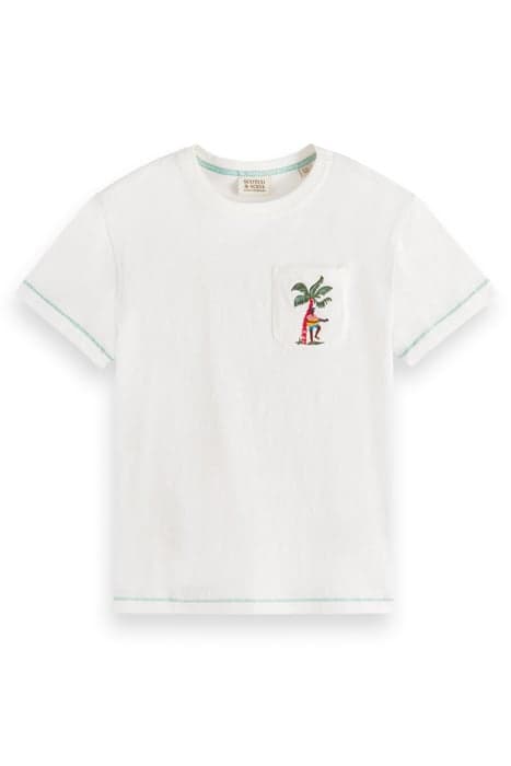 BOYS SKATE-FIT SHORT-SLEEVED T-SHIRT IN ORGANIC COTTON OFF W by Scotch & Soda