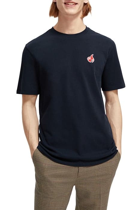 THE FREE SPIRIT PEACE BIRD ORGANIC COTTON T-SHIRT NIGHT by Scotch & Soda