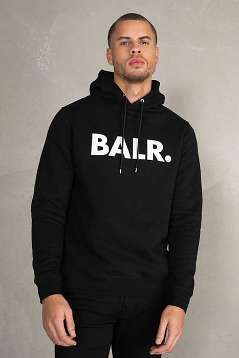 BALR. BRAND STRAIGHT HOODIE BLACK by BALR.