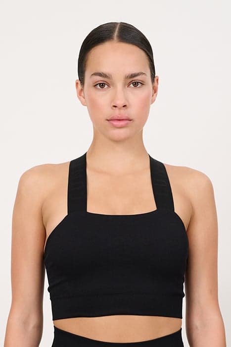 LUNA SCULPT LIGHT SUPPORT BANDEAU RIB BRA BLACK by Lune Active