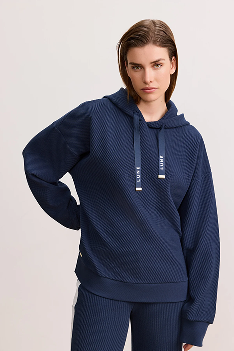 MOON CLASSIC CORDED HOODIE NIGHT BLUE by Lune Active