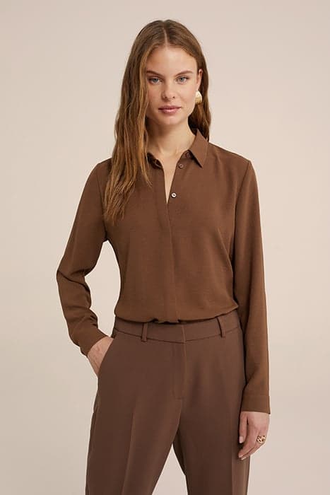 BLOUSE CINNAMON BROWN by WE Fashion