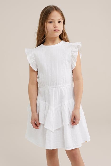 DRESS MID LENGTH WHITE by WE Fashion