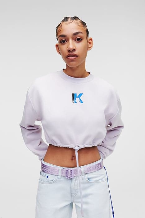 KLJ RELAXED TIED SWEAT LAVENDER BLUE by KARL LAGERFELD