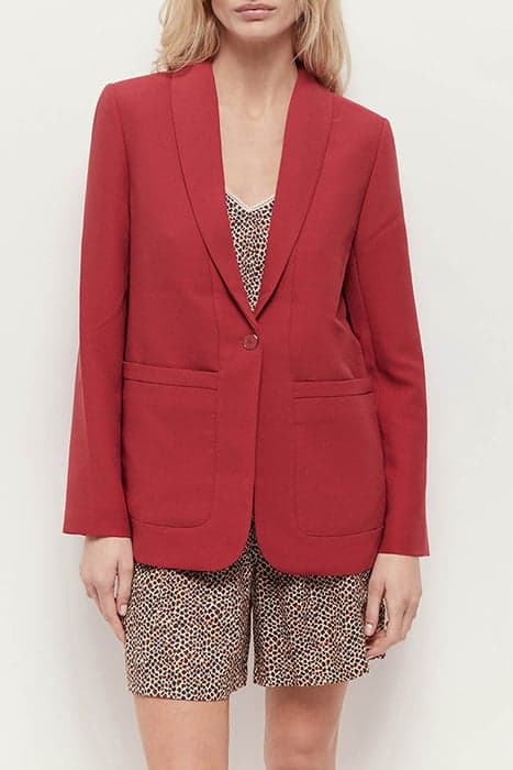 VARA - CHILIPEPPER SUIT JACKET IN RECYCLED POLYESTER by ONE STEP