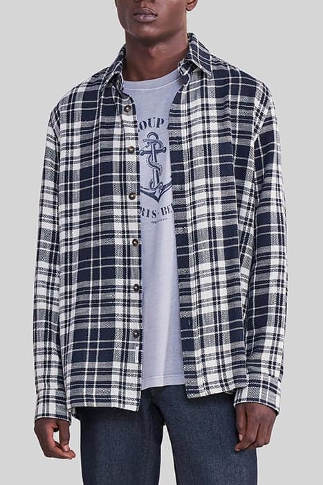 NAVY CHECK REGULAR OVERSHIRT by IKKS