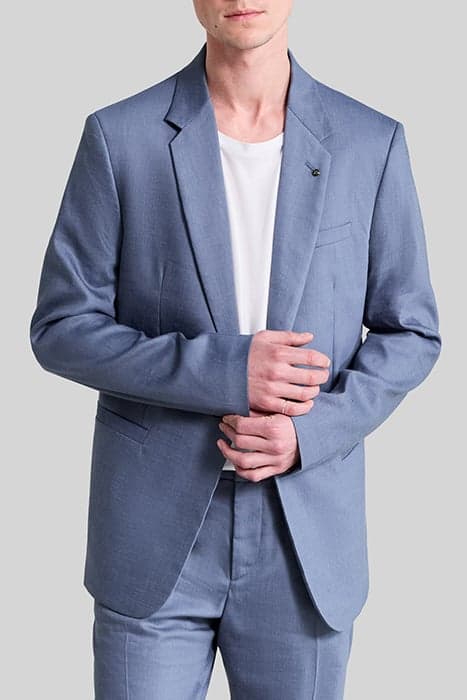 LIGHT BLUE LINEN BLEND SUIT JACKET by IKKS