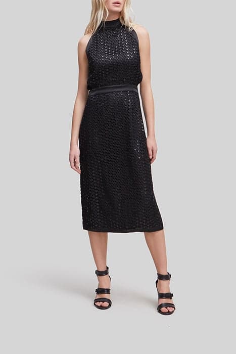 BLACK LACE MIDI DRESS WITH AMERICAN ARMHOLES by IKKS