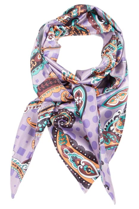 MARSHMALLOW SCARF WITH XL PAISLEY PRINT by IKKS