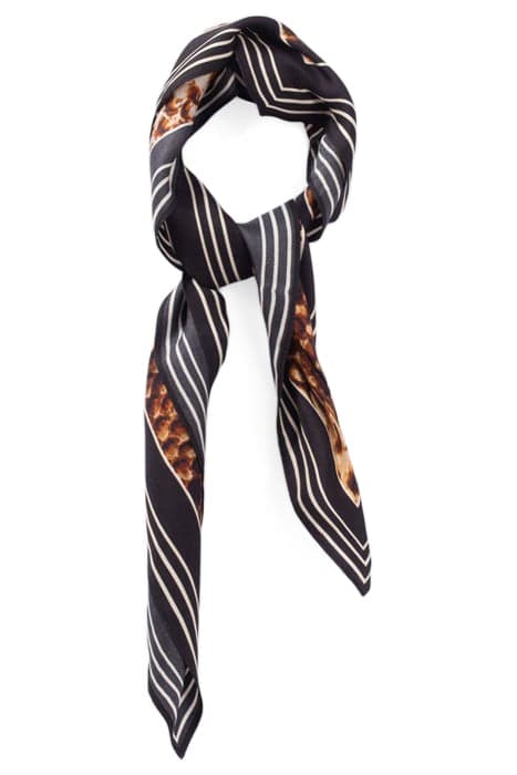 PURE EDITION – COGNAC PYTHON PRINT SQUARE SCARF by IKKS