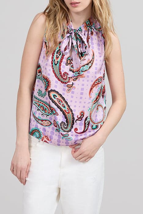 MARSHMALLOW RECYCLED TOP WITH XL PAISLEY PRINT by IKKS