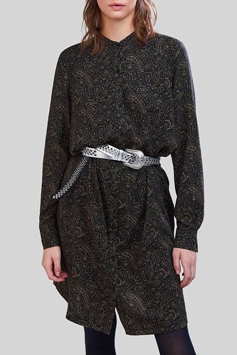 KHAKI LENZING™ ECOVERO™ FLORAL PAISLEY DRESS by IKKS