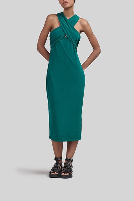 EMERALD CROSSOVER MIDI DRESS by IKKS