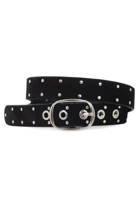 BLACK STUDDED SUEDE BELT by ICODE