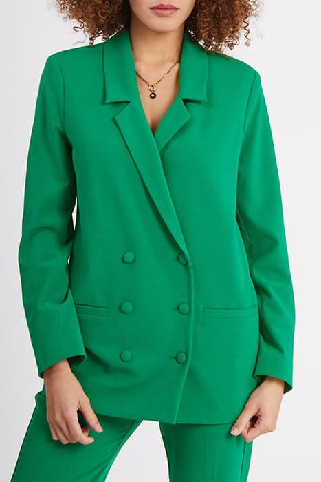 MEADOW GREEN DOUBLE-BREASTED SUIT JACKET by ICODE