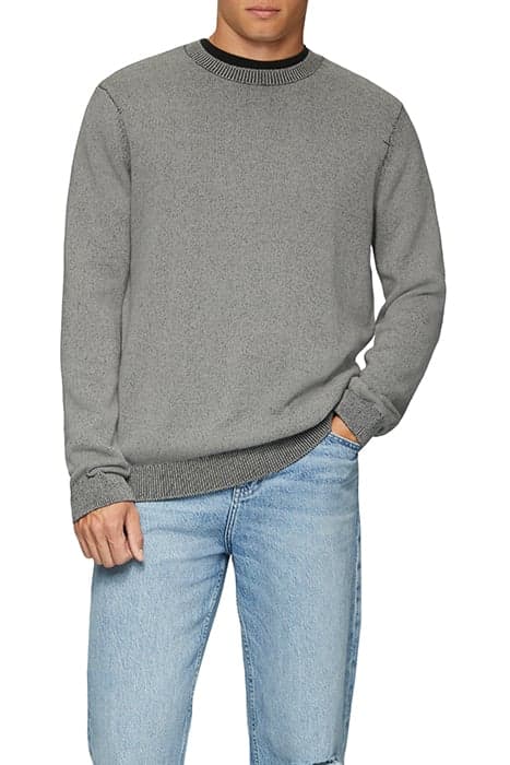 S.OLIVER-QS PULLOVER GREY-WHITE by s. Oliver