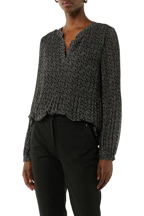 COMMA BLOUSES GREY/BLACK by Comma